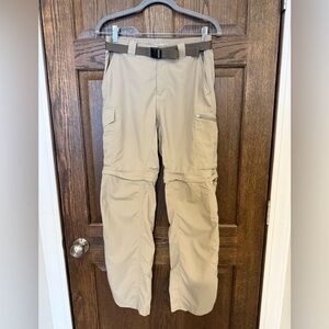 Columbia Khaki Cargo Convertible Pants Shorts Size 30 x 32